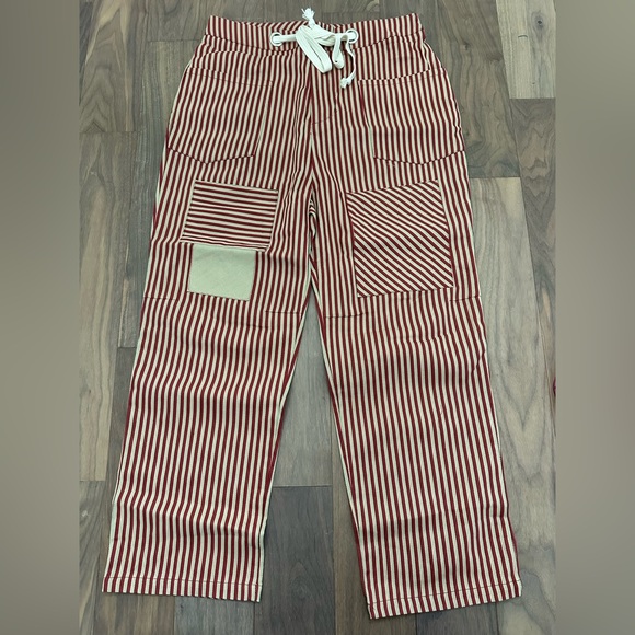 NWOT Med. Striped Red and White Women's Wide Leg Pants - Picture 7 of 11